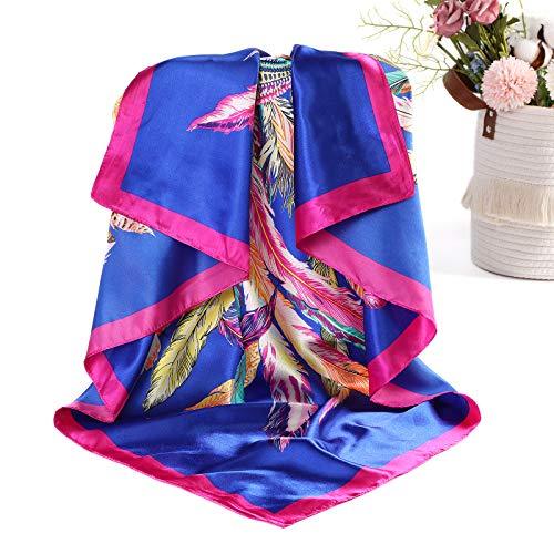 4 Pack Stylish Square Scarves - Fashionable Hair Accessories & Neck Scarves for Women - Perfect for Casual Outfits, Office Wear, and Special Occasions