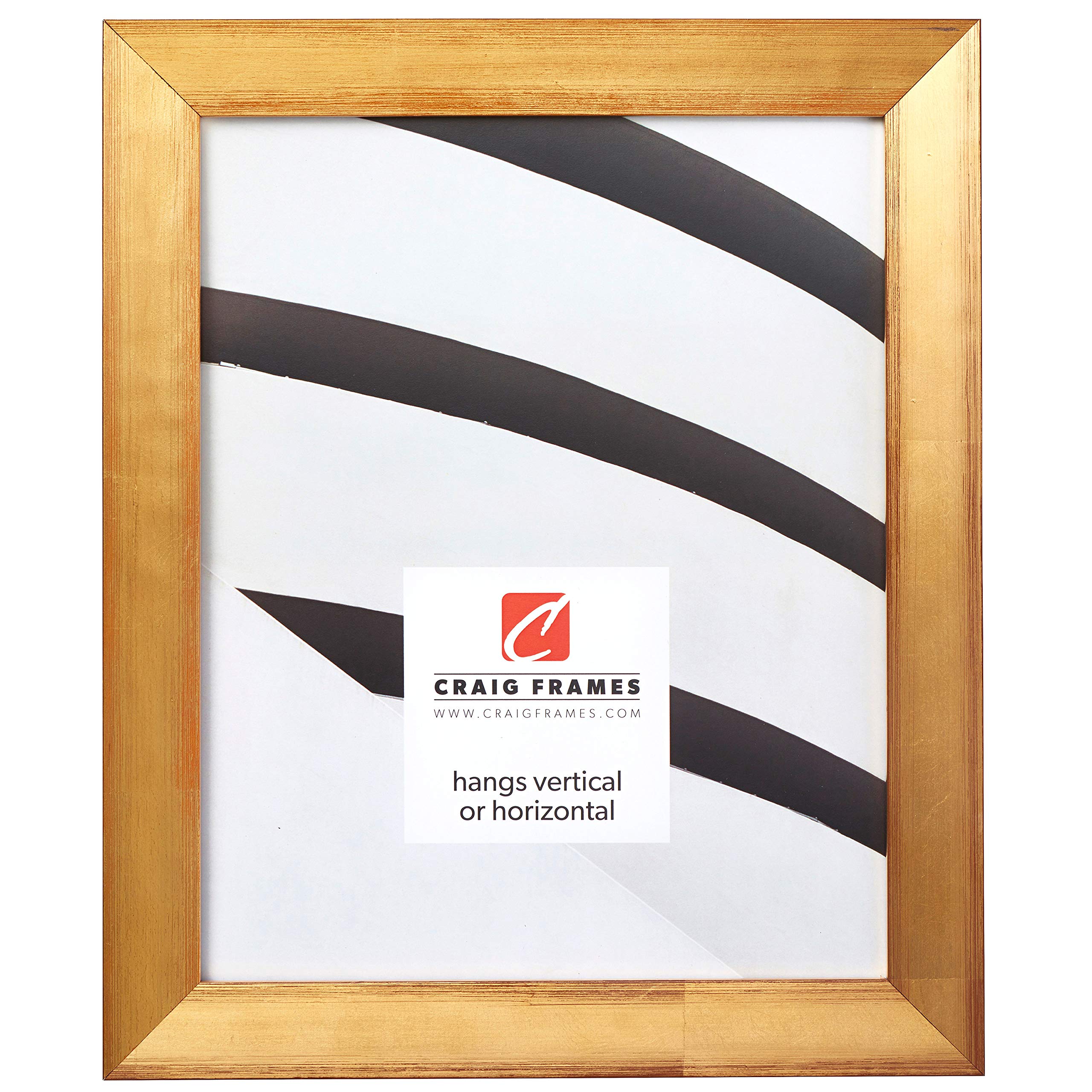 Craig Frames Siena 24x36 Inch Contemporary Gold Picture Frame - Perfect for Wall Art, Photos, and Home Decor