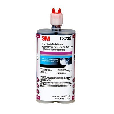 3M TPO Plastic Parts Repair Kit - 200 ml Cartridge for Automotive, Marine & Industrial Use | Durable Adhesive for Plastic Repairs