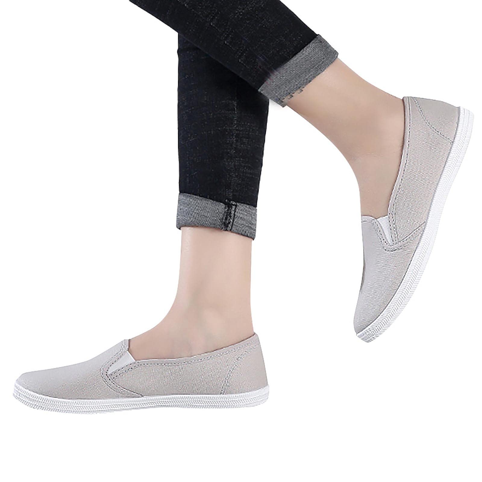 Women's Casual Sneakers - Fashionable Comfortable Canvas Flat Loafers for Everyday Wear | Perfect for Walking, Work & Weekend Outfits