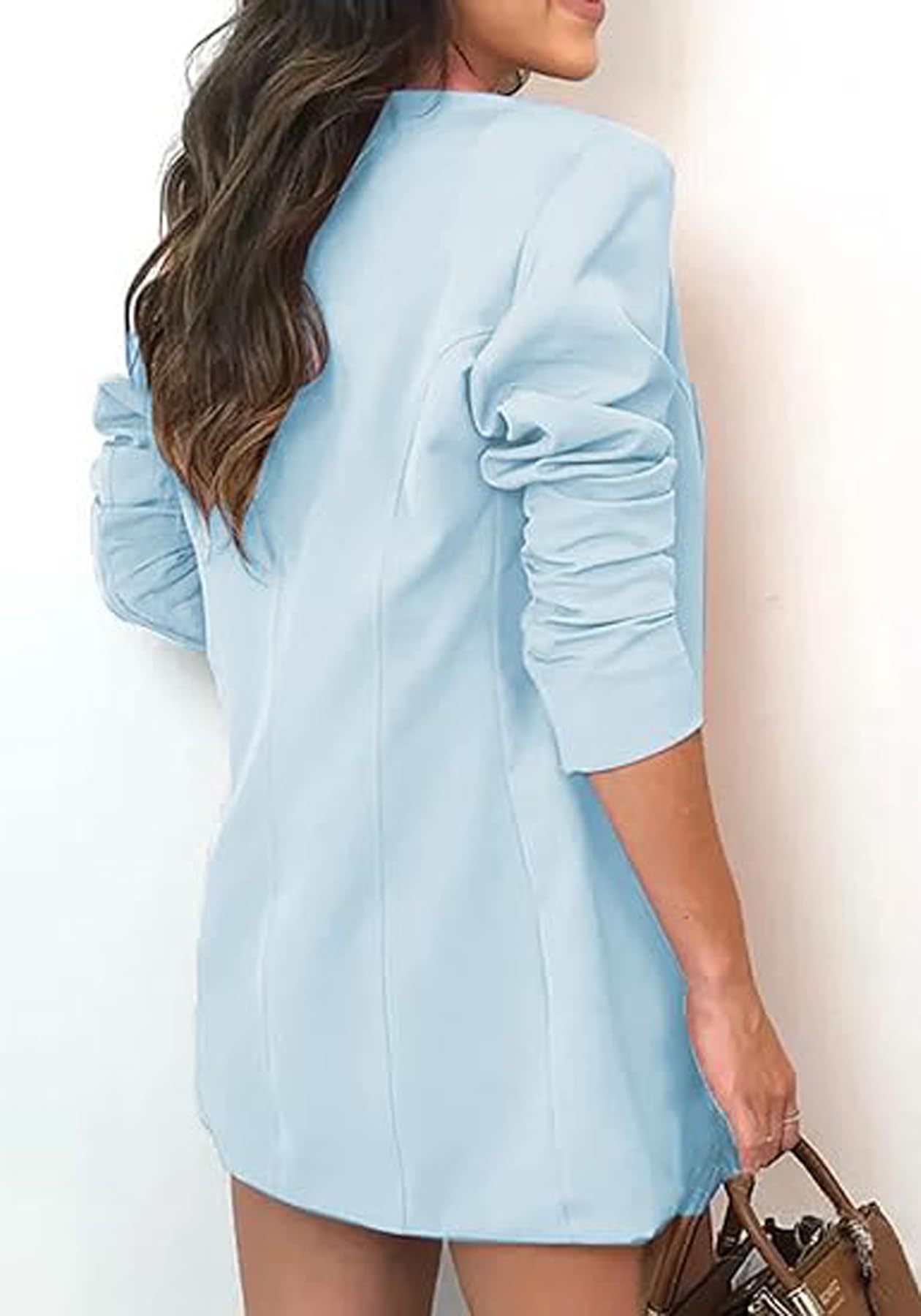 Women's 3-Piece Blazer Set - Long Sleeve Blazer, Cami Top & Shorts with Belt | Professional Business Outfit for Office, Meetings & Formal Events | Tcremisa Suit Set