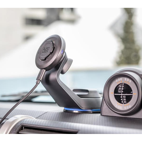Quad Lock Universal Car Phone Mount - Secure & Adjustable Holder for iPhone, Samsung, Google Pixel - Perfect for GPS Navigation, Rideshare & Road Trips