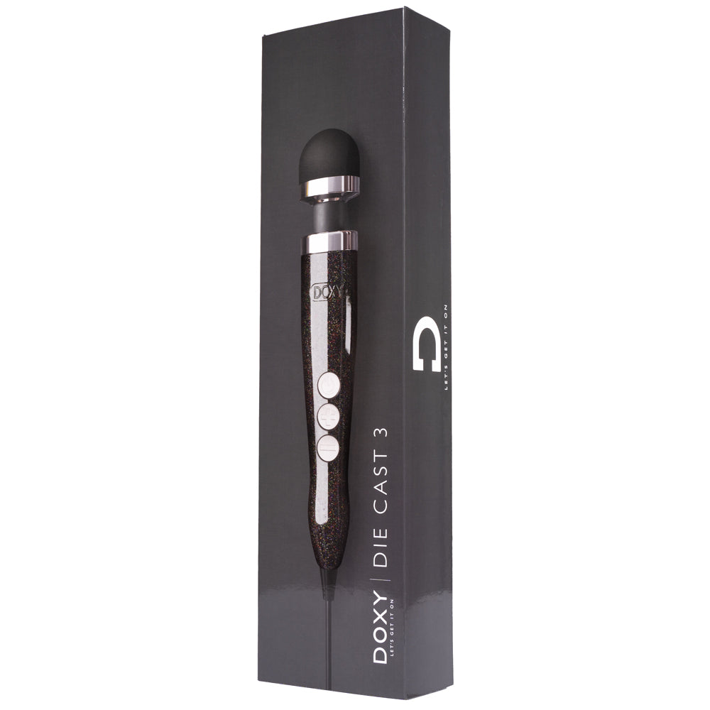 Doxy Die Cast 3 - Lightweight Metal Plug-In Vibrating Massage Wand for Women & Men - Powerful Personal Massager for Muscle Relaxation, Intimate Pleasure & Stress Relief - Home & Spa Use