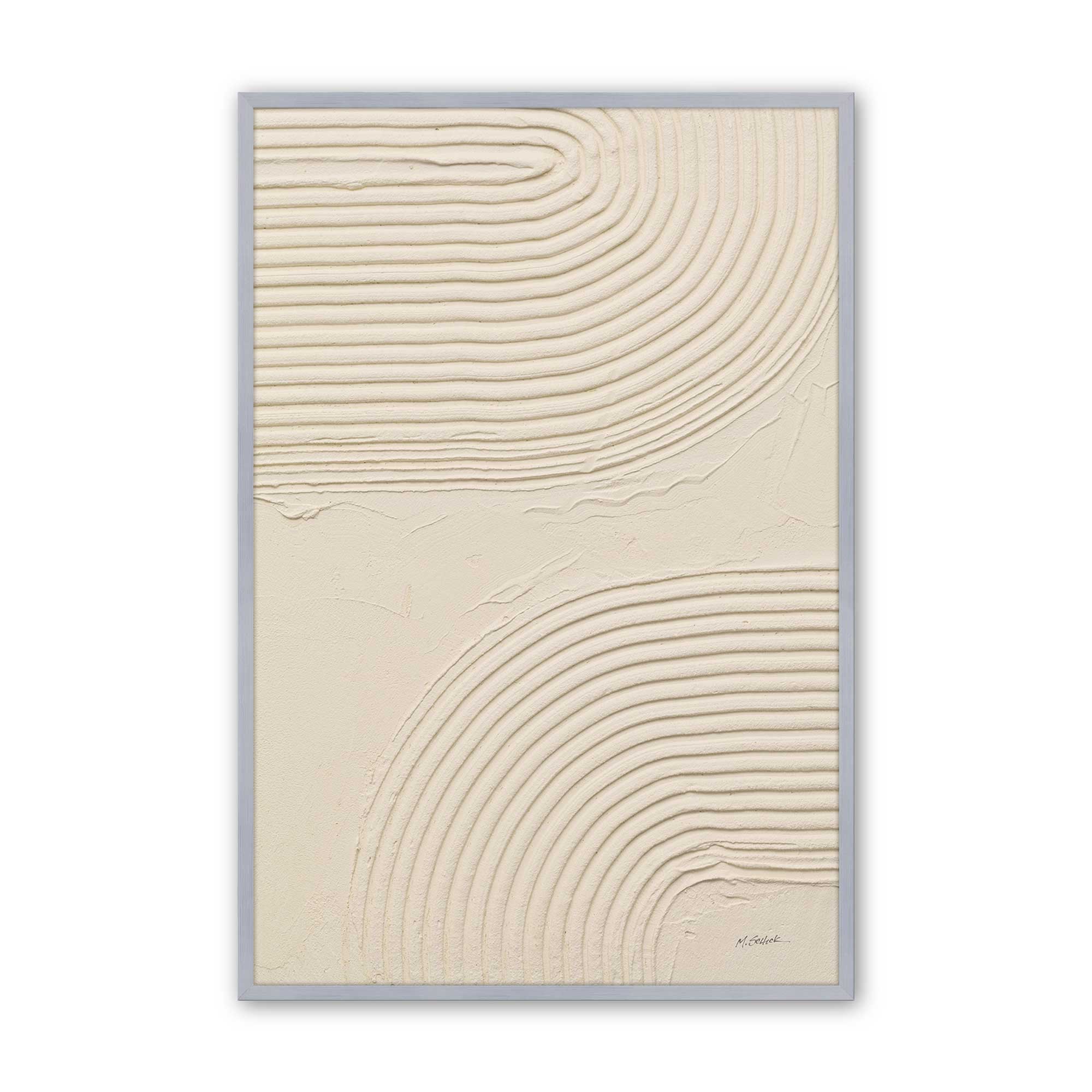 Echoed Curves in Beige II Print - Abstract Wall Art Decor for Living Room, Bedroom & Office - Premium Canvas Painting for Modern Home Interior Design