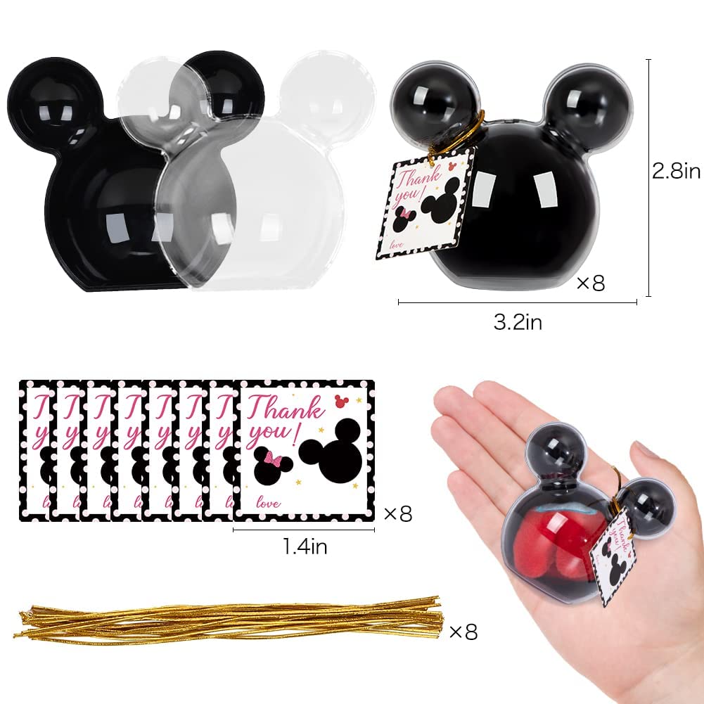 8 Pack Cartoon Mouse Party Favors for Kids Ages 4-8 - Fozi Cozi Mouse Birthday Party Supplies, Candy Box Bags & Ice Cream Containers - Perfect for Birthday Parties, Classroom Rewards, and Goodie Bags