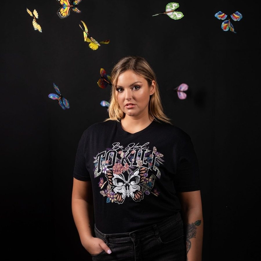 Women's Hard To Kill Boyfriend Fit T-Shirt - Black | Comfortable Oversized Tee for Casual Wear, Gym & Lounge