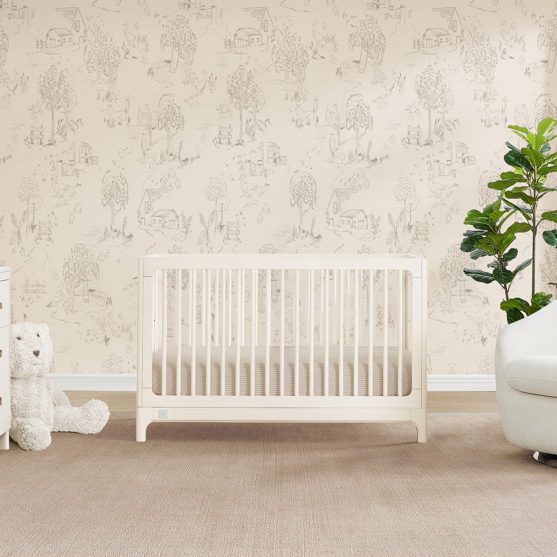 BabyGap Wren 4-in-1 Convertible Crib - Nursery Furniture for Newborn to Toddler | Safe & Stylish Baby Bed for Nursery, Bedroom & Daycare
