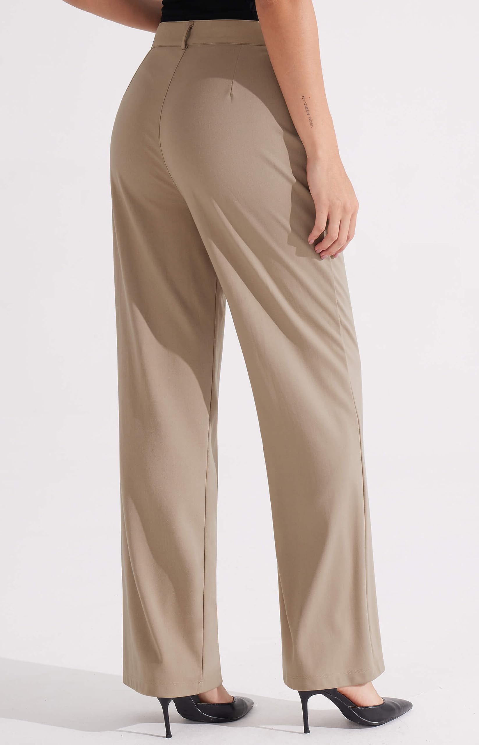 Libin Women's Stretch High Waist Dress Pants - Summer Lightweight Yoga & Office Wear