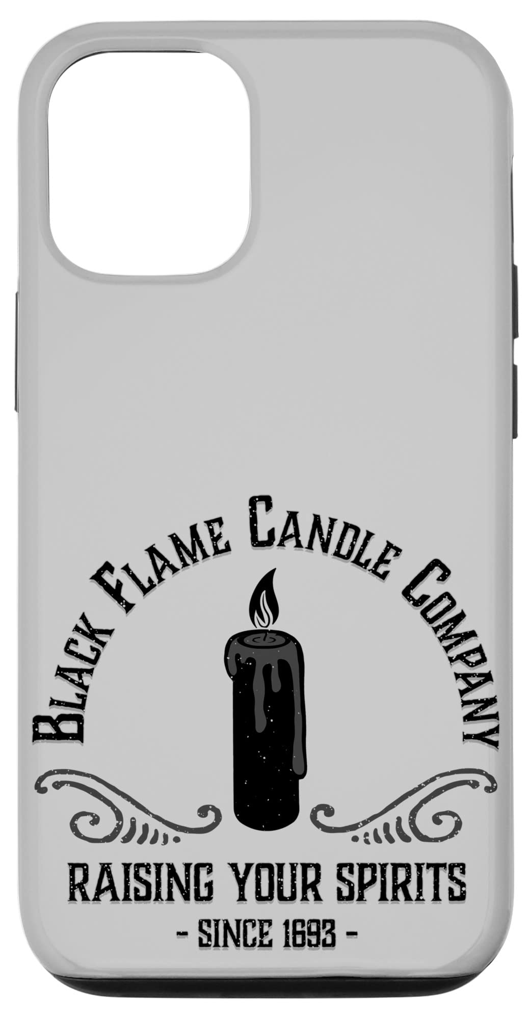 iPhone 12/12 Pro Case - Premium Black Flame Design | Commemorating Candle Company Since 1693 | Perfect for Daily Protection & Stylish Look | Ideal for Work, Travel & Special Occasions
