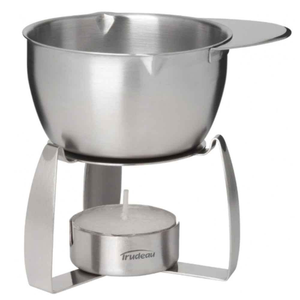 Trudeau 4 Oz Stainless Steel Butter Warmer Pot - Perfect for Melting Butter, Chocolate & Sauces for Cooking, Baking & Fondue