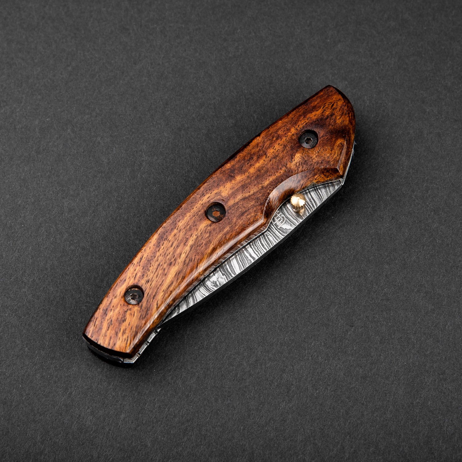 Premium Damascus Steel Liner Lock Folding Pocket Knife - Londoner Collection - Perfect for Camping, Hiking & Everyday Carry (EDC)