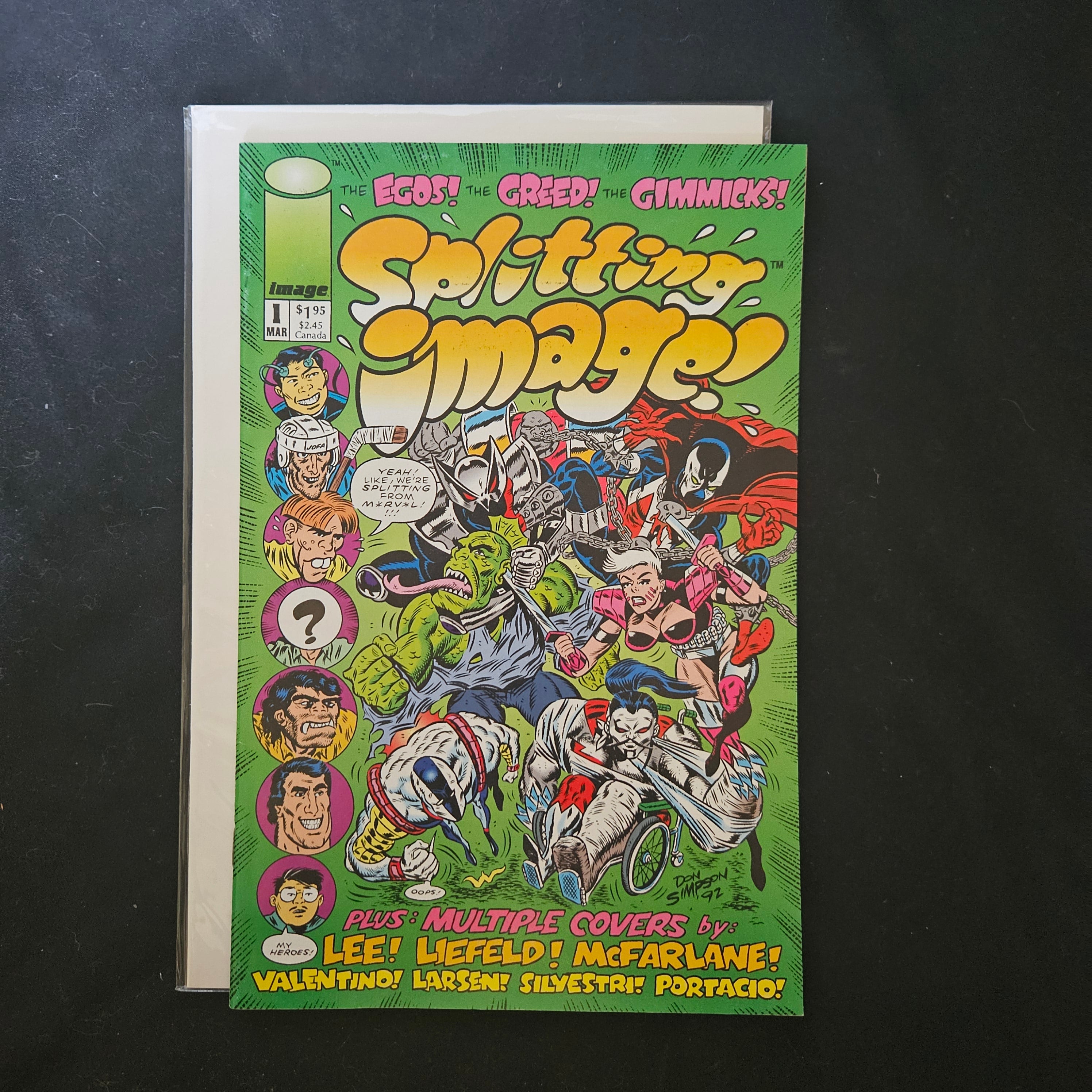 Splitting Image #1 First Edition Comic Book - Image Comics 1993 - Collectible Graphic Novel for Comic Enthusiasts & Vintage Collectors