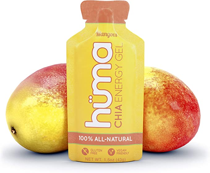 Huma Gel Mango - Natural Energy Gel for Runners, Cyclists & Athletes - Quick Energy Boost During Workouts & Outdoor Activities