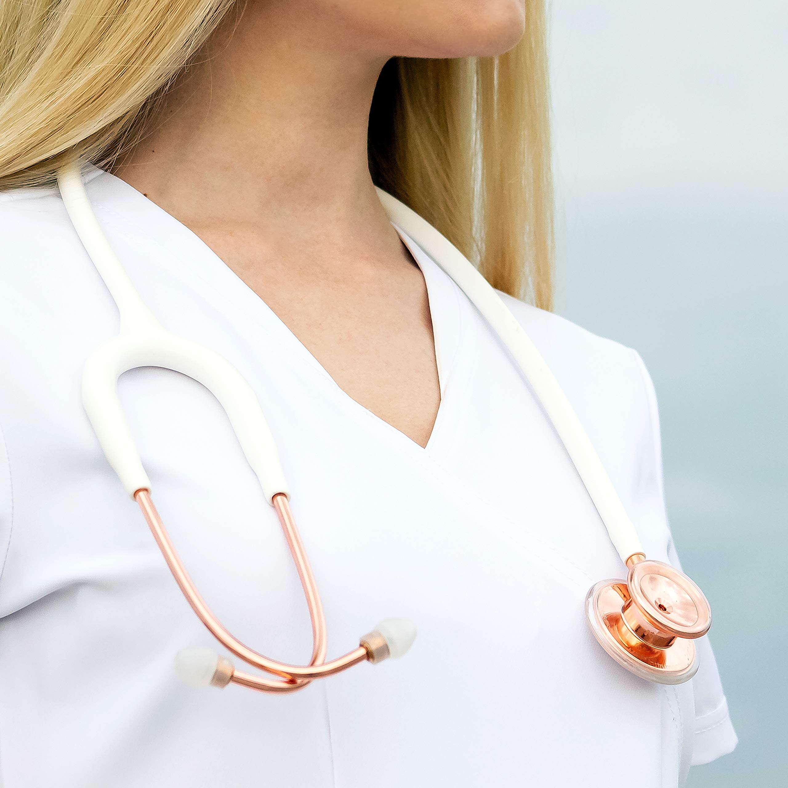 Premium MDF777RG11 RoseGold MD One Stainless Steel Stethoscope for Adults - Black Tube with RoseGold Chestpiece & Headset | Ideal for Doctors, Nurses, Medical Students & Healthcare Professionals