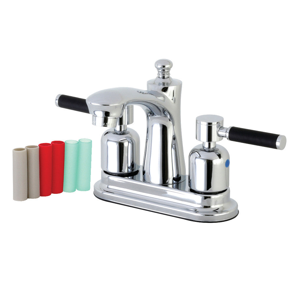 Kingston Brass FB7625DKL 4-Inch Centerset Bathroom Faucet - Chrome Finish, Single Handle, Water-Saving Design for Bathroom Sink, Vanity, or Powder Room