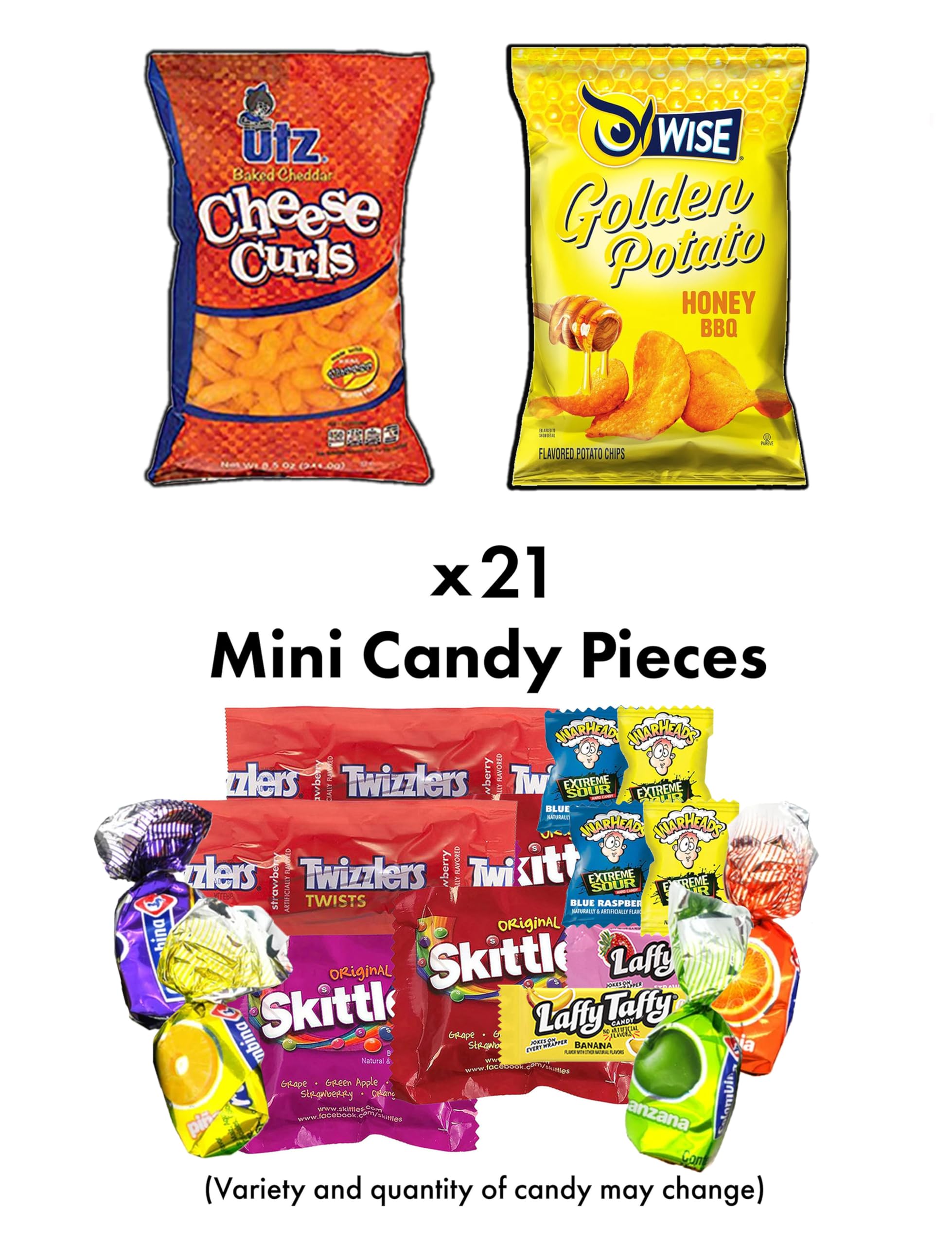 Blue Ribbon Snacks Variety Care Package - 55 Count Bulk Snack Box with Candy, Cookies, Chips & Bars - Perfect for College Students, Office Workers & Gift Baskets - Great for Dorm Rooms, Care Packages & Party Snack Mixes