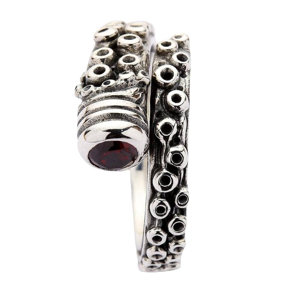 Gothic Octopus Tentacle Sterling Silver Ring for Women - Unique Handmade Jewelry for Halloween, Cosplay & Dark Fashion