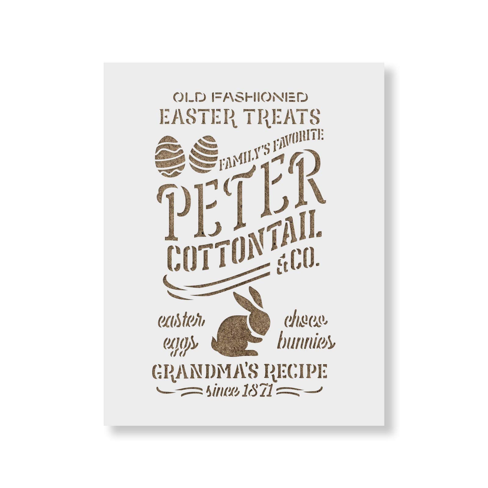 Peter Cottontail & Co Easter Sign Stencil Kit - DIY Holiday Decor for Easter Home Decorations, Spring Party Supplies | Perfect for Easter Egg Hunts, Bunny-Themed Parties & Seasonal Craft Projects