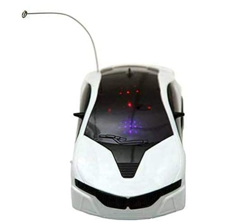 High-Speed Wireless Remote Control Famous Car with 3D Lights - Full Function (Left/Right Turns, Forward/Reverse) - Perfect Gift for Kids & Boys (White, 1-Piece) - Ideal for Indoor Racing, Birthday Parties & STEM Learning