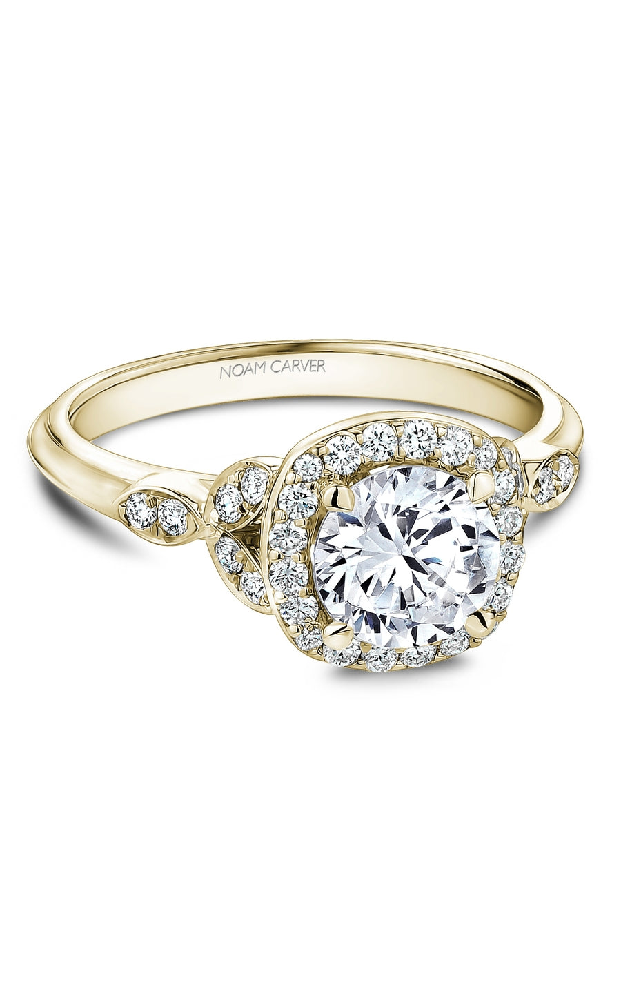 Noam Carver B510 01YA Bridal Engagement Ring - 14K White Gold Diamond Wedding Band for Women - Perfect for Proposals, Anniversaries & Romantic Occasions