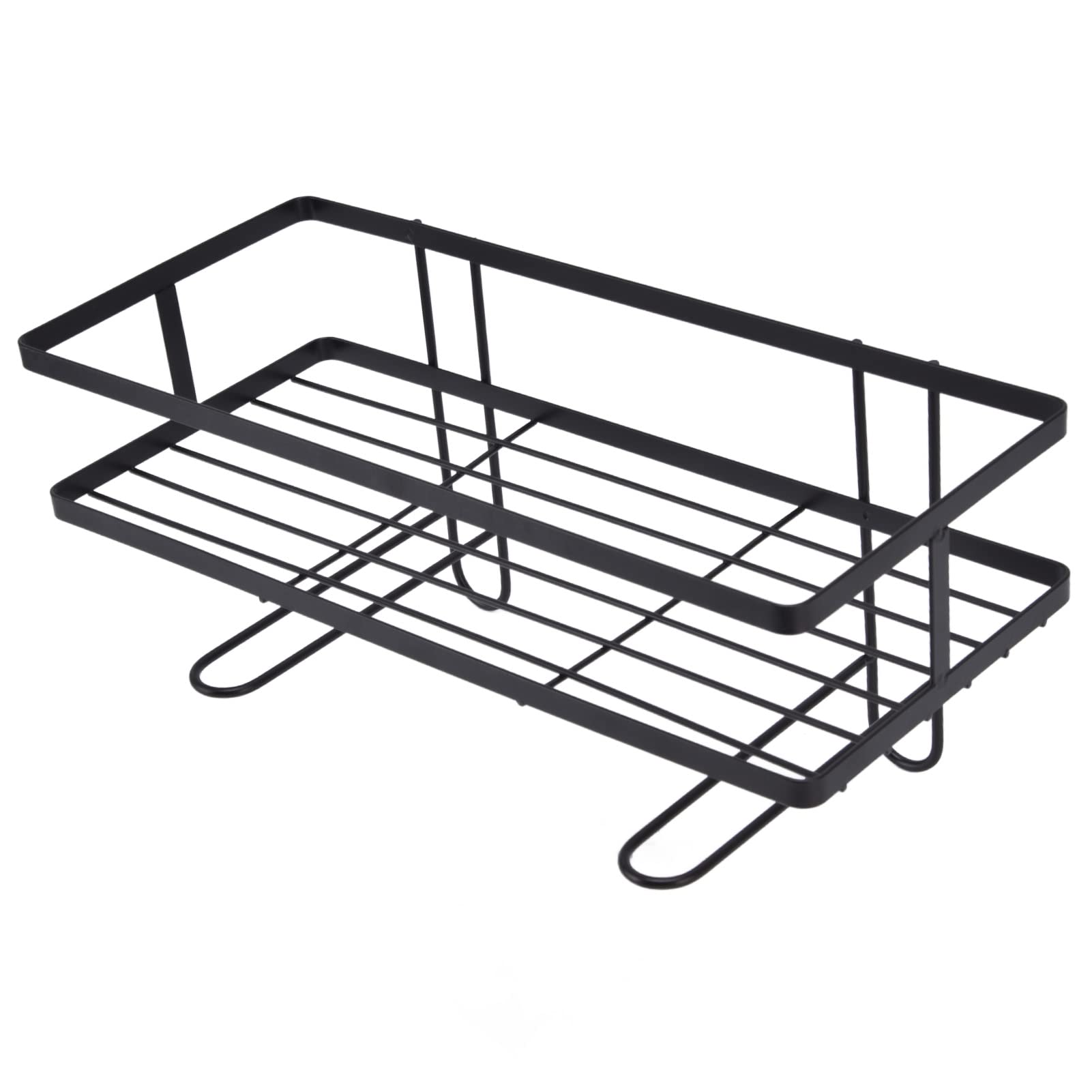 Iron Bathroom Storage Shelf with Hooks - Space-Saving Toilet Organizer for Towels, Candles & Essentials - Perfect for Small Bathrooms, Apartments & Vanity Organization