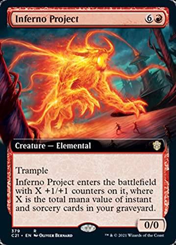 Magic: The Gathering - Inferno Project (379) Extended Art Card - Commander 2021 Deck | Collectible Trading Card Game for MTG Players & Strategy Gamers - Perfect for Commander Format Battles and MTG Tournaments