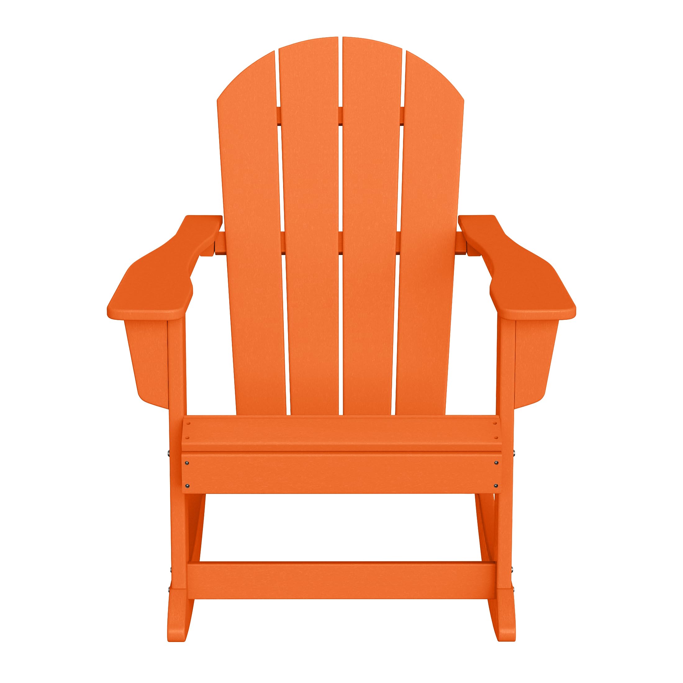 WestinTrends Malibu Outdoor Poly Adirondack Rocking Chair - Weather-Resistant Patio Furniture, Comfortable Orange Rocker for Garden, Deck & Backyard Relaxation