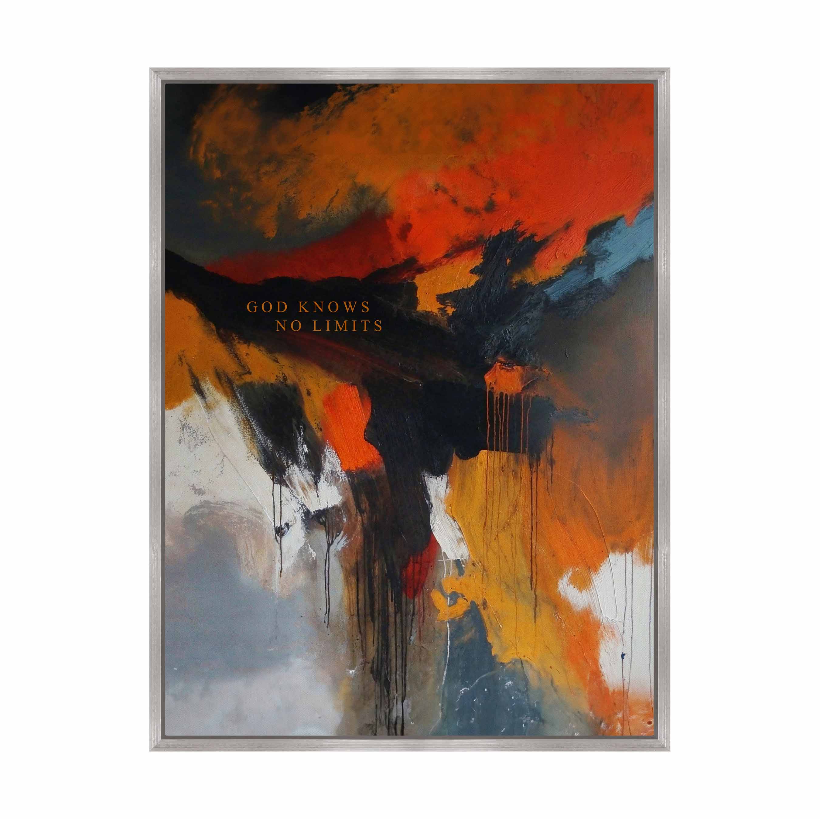 God Knows No Limits Gallery Wrapped Canvas - Inspirational Wall Art for Home, Office & Church Decor