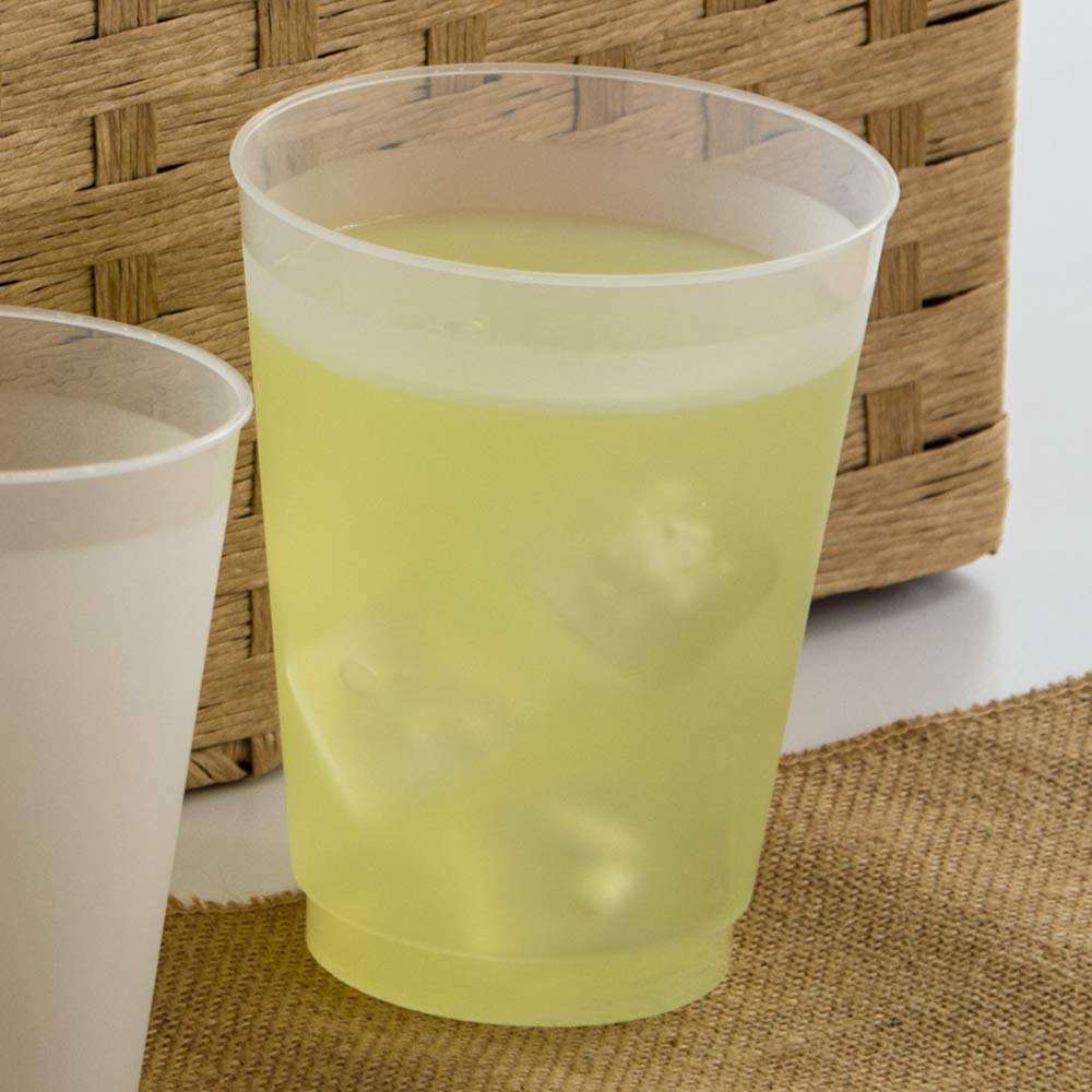 Frost-Flex 16oz Plastic Drinking Cups - 500 Pack, Durable & Shatterproof Party Cups for Cold Beverages, Iced Coffee, Smoothies & Outdoor Events - BPA Free Frosted Disposable Cups for Home, Office & Picnics