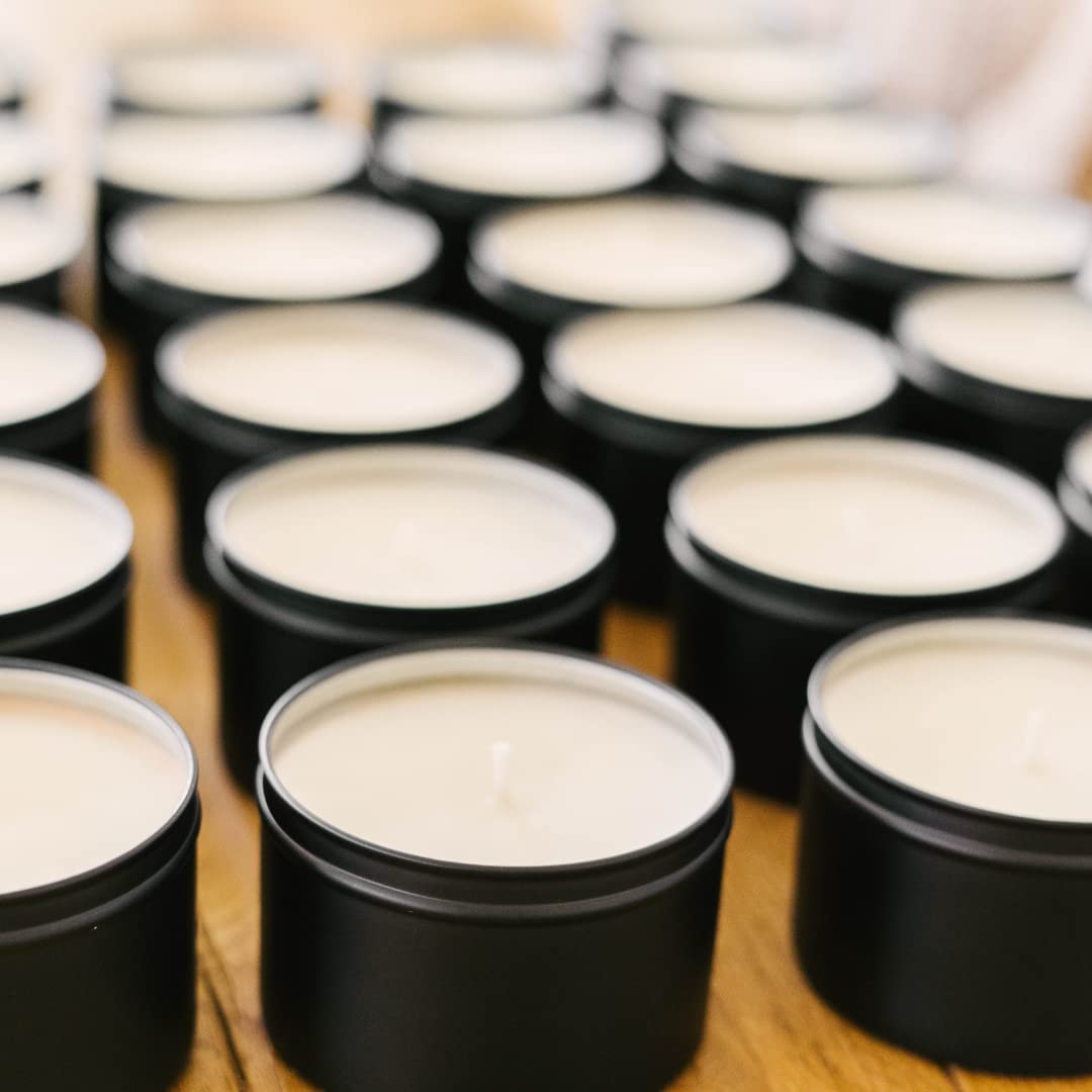 Premium 10-Pack River Birch Scented Soy Candles | All-Natural, Non-Toxic, 8oz Black Matte Tin | Choose Your Fragrance | Perfect for Home Relaxation, Spa Nights & Cozy Gift Giving
