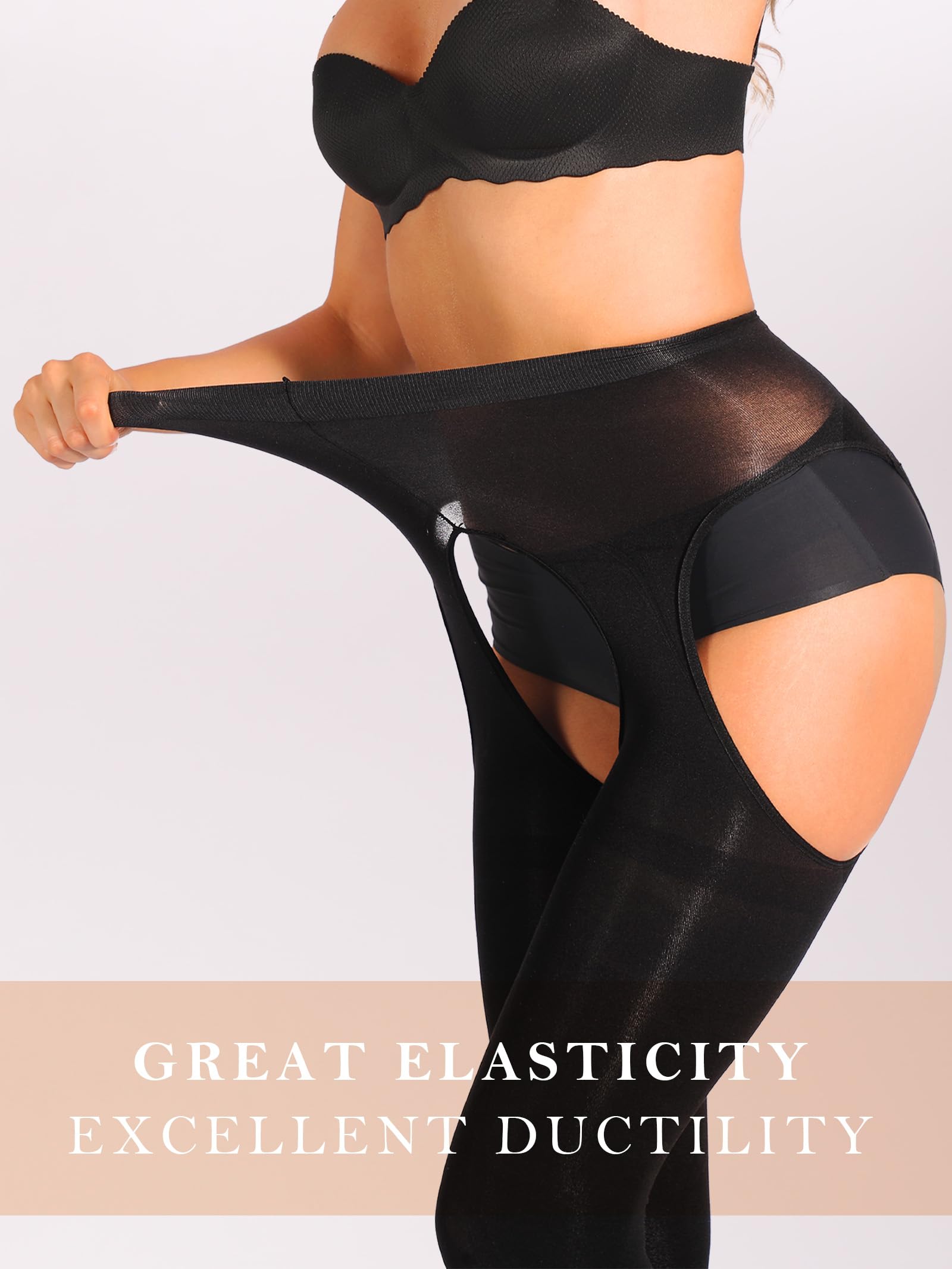 HONENNA Women's Sexy Suspender Tights with Garter Belt - High Waist Shaping Pantyhose & Stockings for Shapewear, Lingerie Outfits & Special Occasions