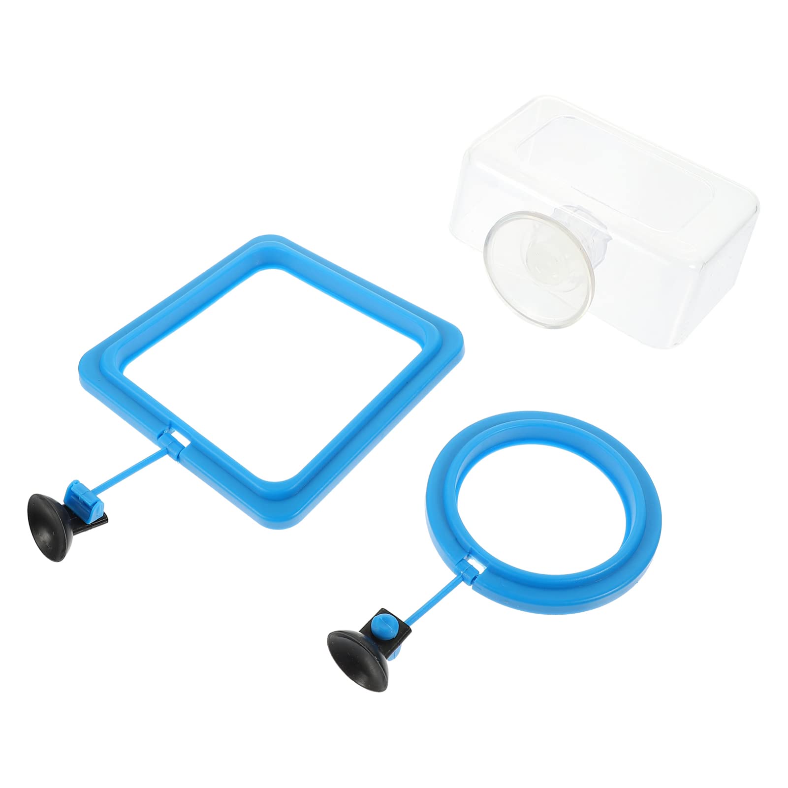 TEHAUX 2-Pack Fish Feeding Ring with Suction Cups - Aquarium Fish Food Dispenser for Round Fish Tanks - Perfect for Feeding Goldfish, Betta, and Tropical Fish in Home or Office Aquariums