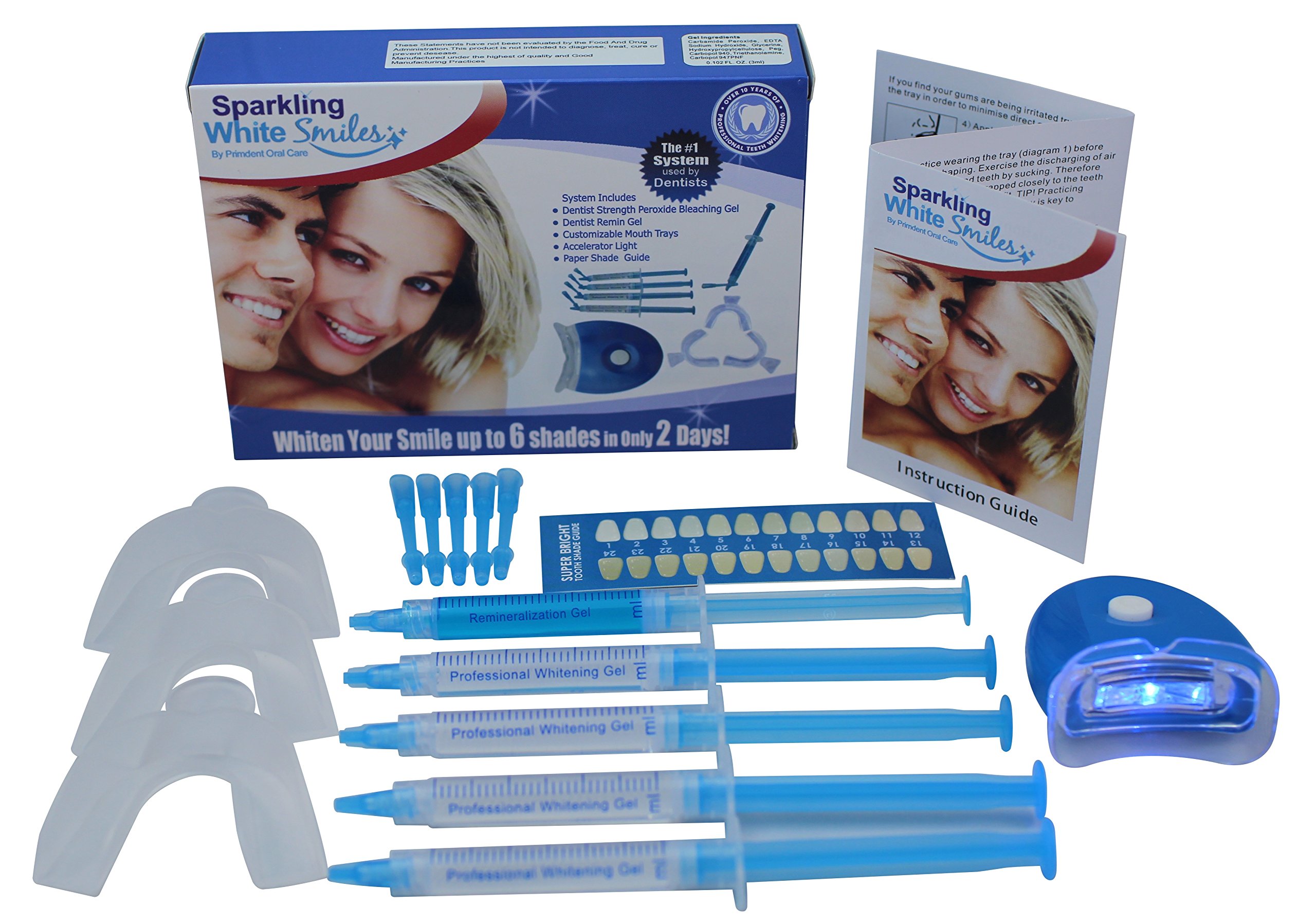 Sparkling White Smiles Professional Teeth Whitening Kit - At Home Whitening System Brightens Up to 6 Shades in 2 Days | Safe, Easy to Use & Mess-Free | Gentle Yet Effective for Whiter Teeth | Perfect for Weddings, Job Interviews & Special Occasions