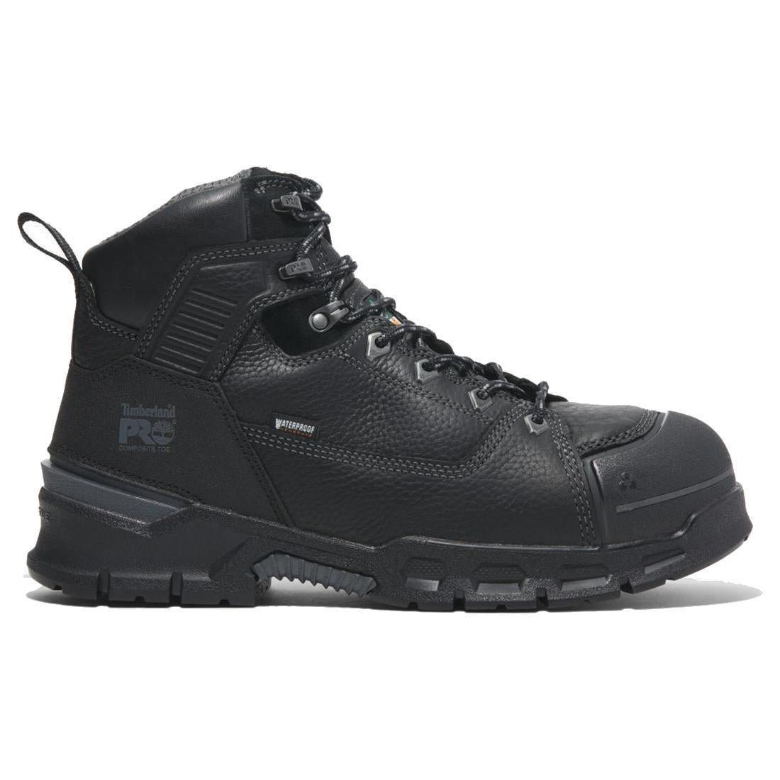 Endurance EV 6-Inch Composite Toe Waterproof Work Boots for Men - Black Safety Shoes for Construction, Warehouse & Outdoor Work