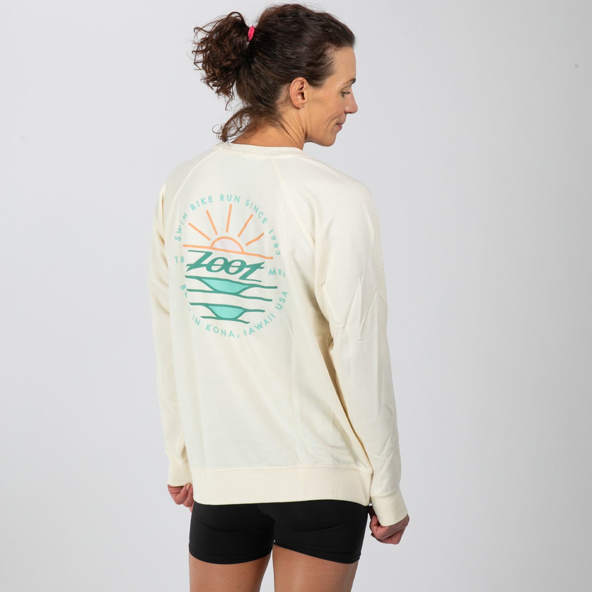 Unisex Sunset Terry Crewneck Sweatshirt - Soft & Comfortable Bone Color | Perfect for Casual Wear, Loungewear & Outdoor Activities
