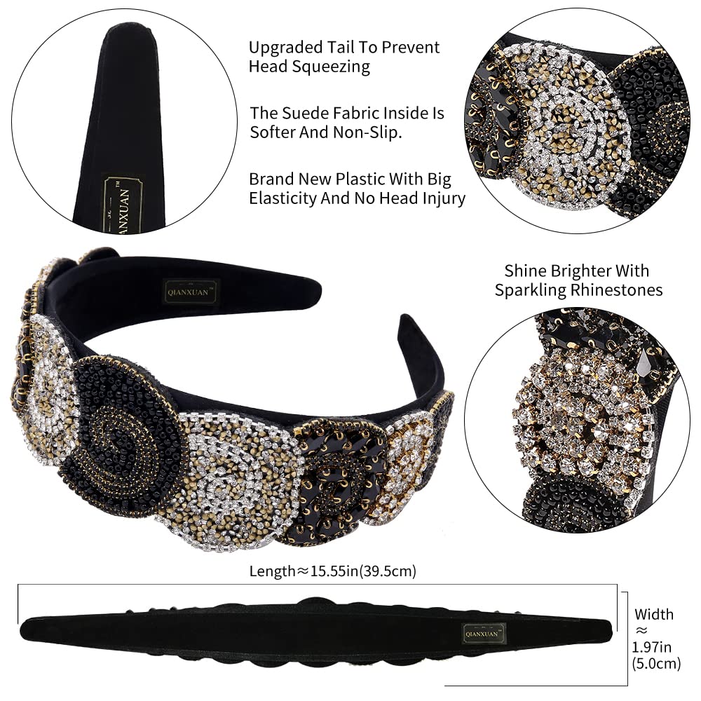 Sparkling Rhinestone Headbands for Women - Crystal Beaded Fashion Hair Accessories with Bling Chains | Perfect for Weddings, Parties, and Special Occasions