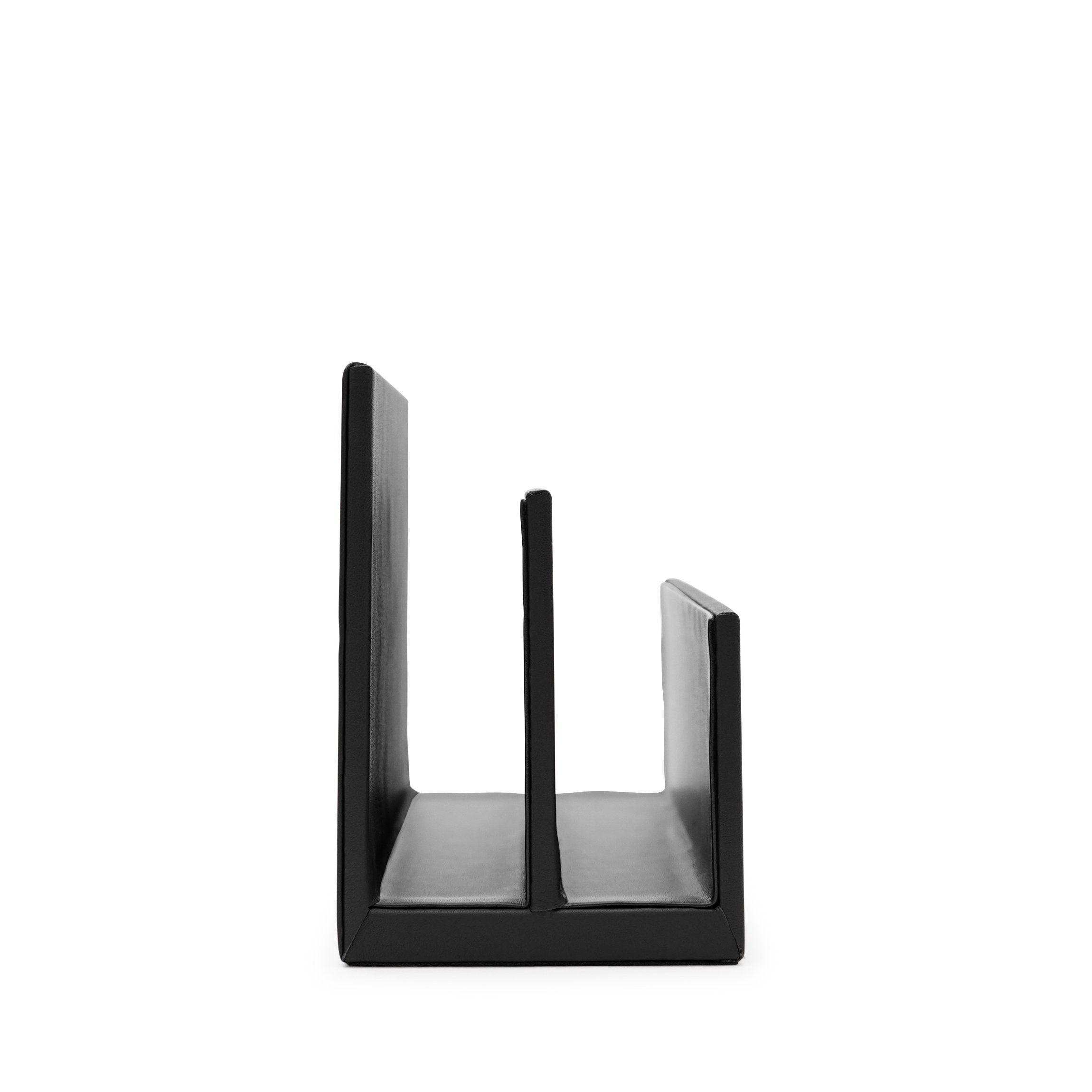 Classic Black Onyx Letter Holder - Elegant Desktop Organizer for Home & Office Mail Storage