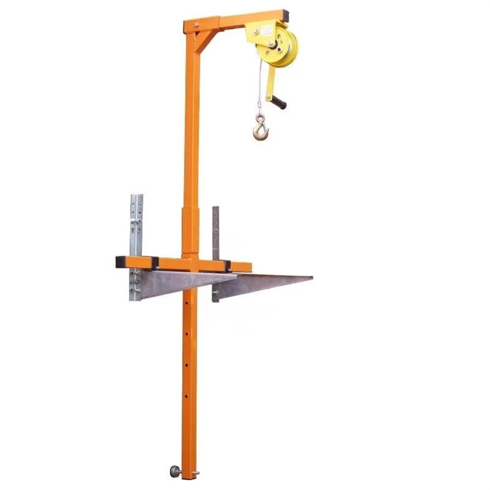 Outdoor Air Conditioner Hoist with Hand Winch & Bracket - Heavy Duty AC Lift Tool for HVAC Installation - Perfect for Roof, Window, and Wall Mounting
