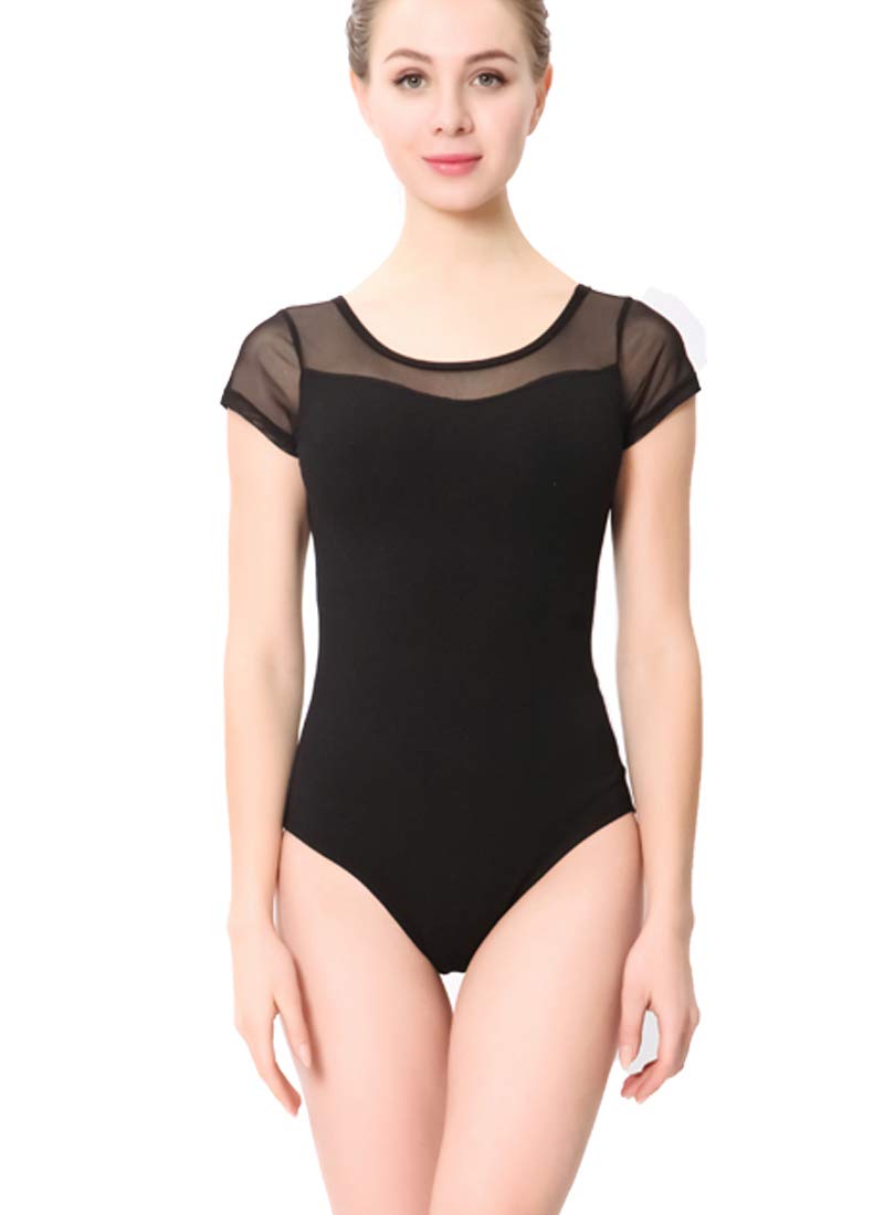 Women's Ballet Leotard Short Sleeve Dance Bodysuit - Comfortable Stretch Fabric for Ballet, Jazz, Gymnastics & Dance Classes | Perfect for Performances, Practice & Recitals