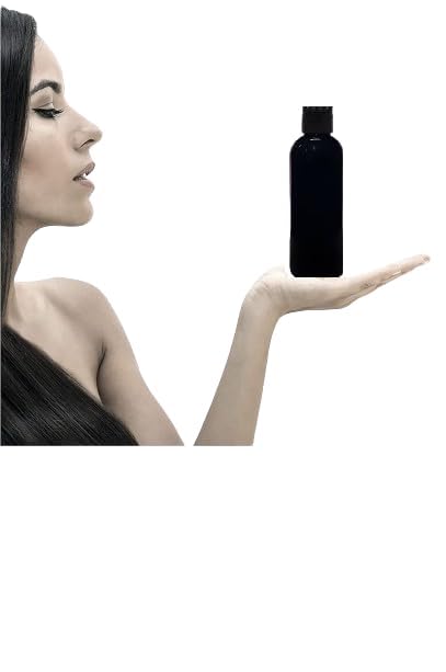 MAPPERZ Empty Cylindrical Bottle with Applicator Brush - 1 oz Bottle for Hair Oil, Shampoo, Medicine & Dye - Perfect for Root Touch-Ups & Hair Treatments (Black, Pack of 1) - Ideal for Salon Professionals & At-Home Hair Care
