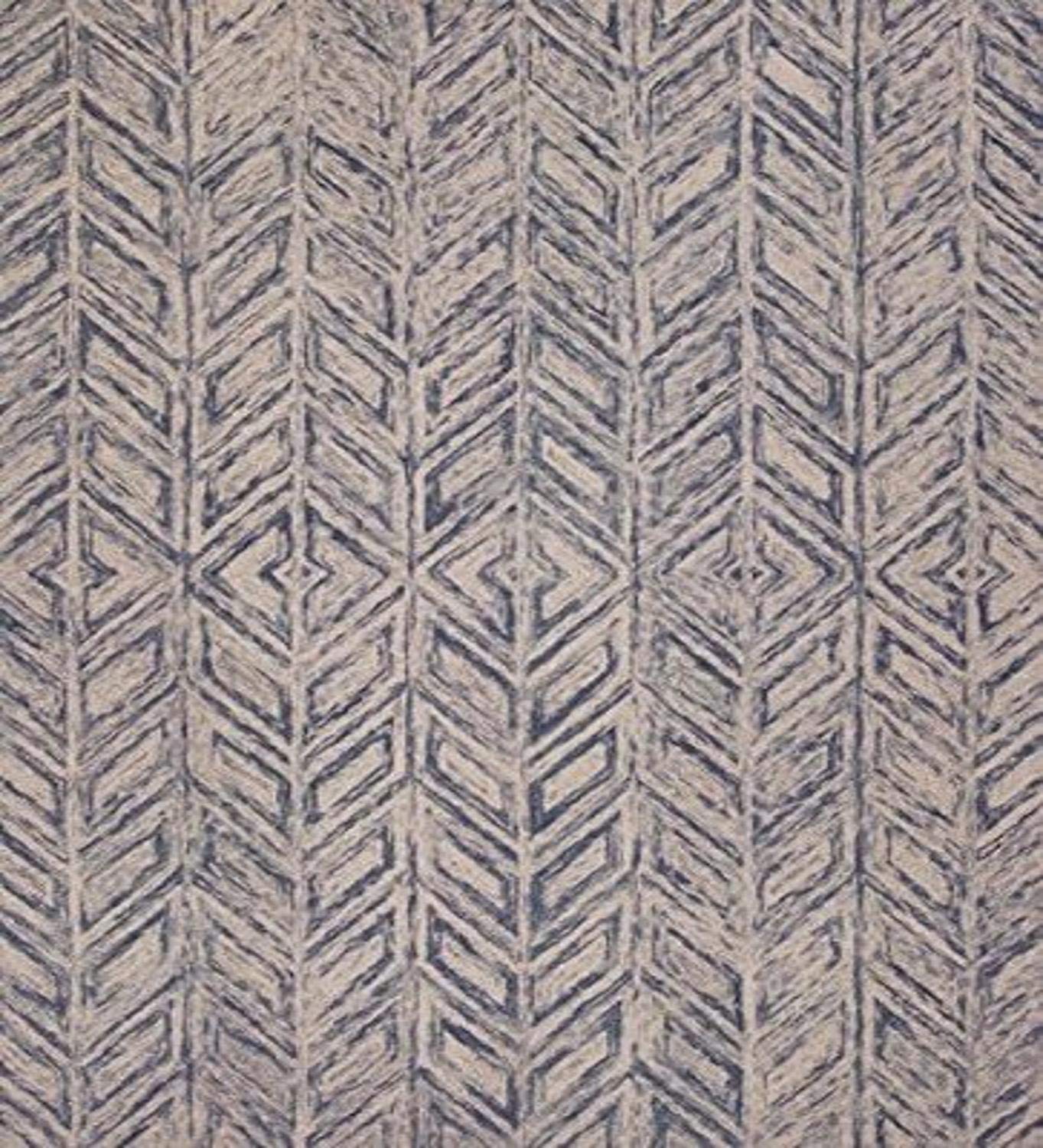 KAS Oriental Rugs Gramercy Collection Herringbone Blue Heather Area Rug 8' x 10' - Perfect for Living Room, Bedroom & Home Decor