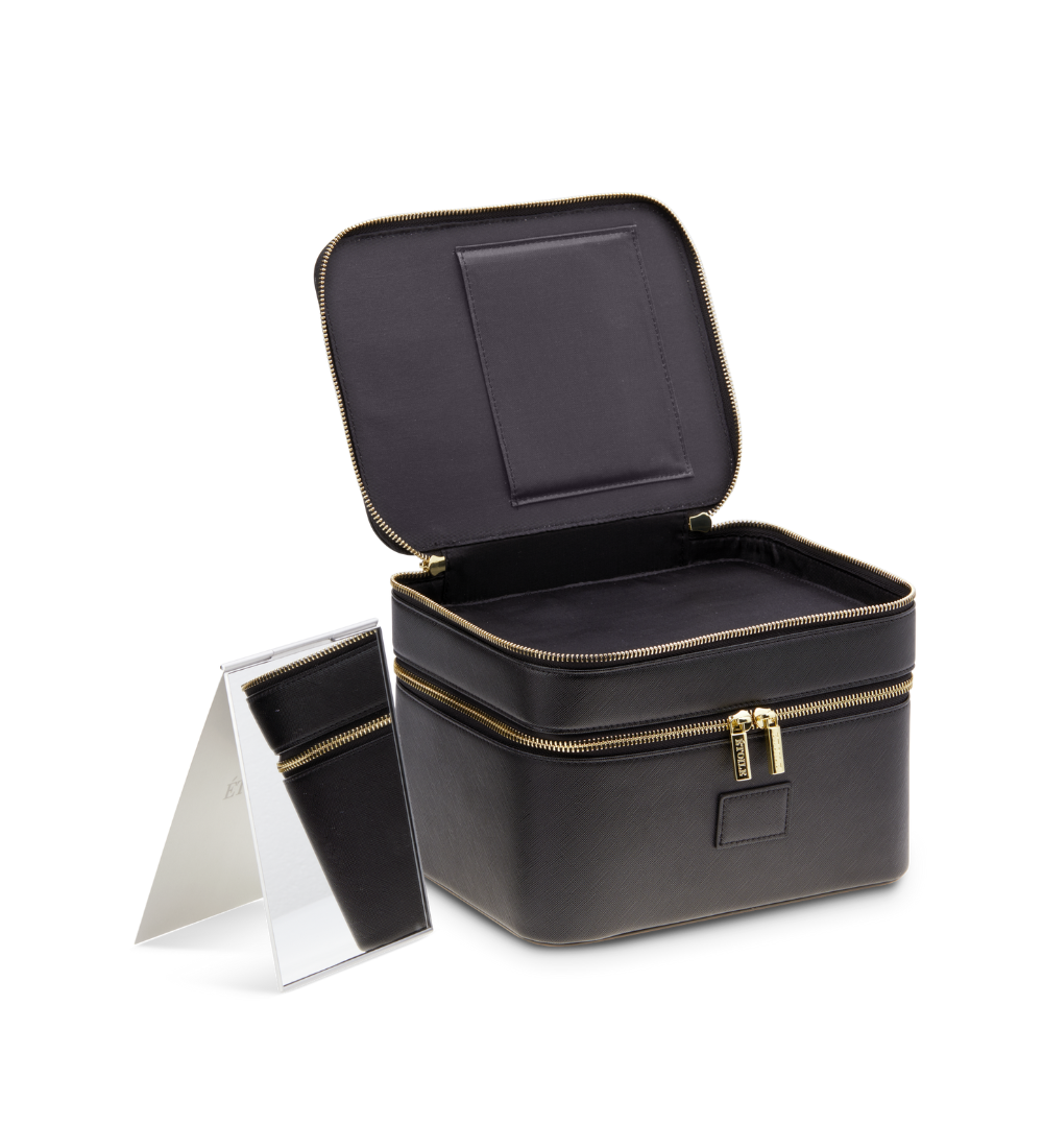 Duo Vanity Case - Travel Makeup Organizer with Mirror, Perfect for Women's Cosmetic Storage & On-the-Go Beauty Essentials | Ideal for Home, Office & Vacation Use