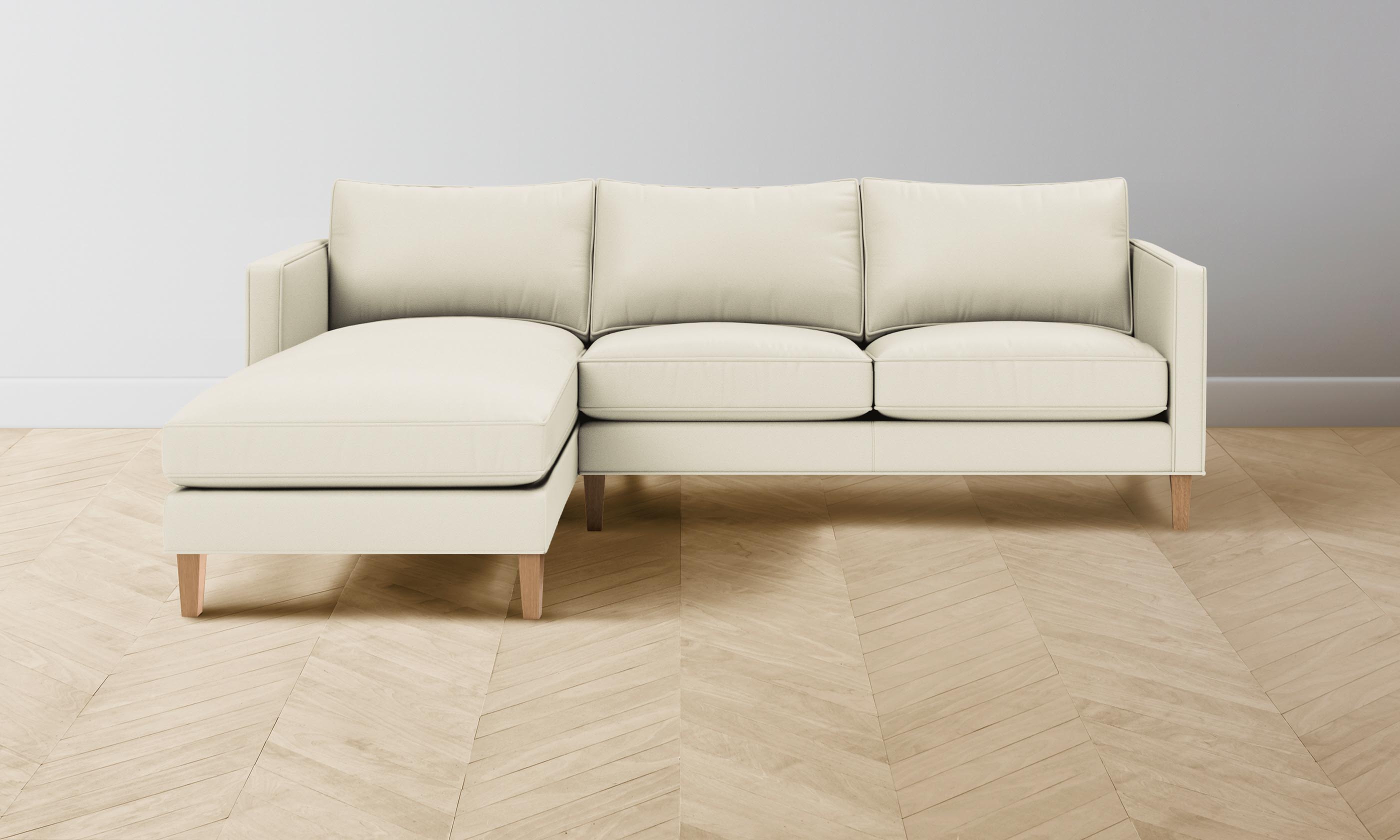 Premium Crosby Sectional Sofa - Genuine Pebbled Leather Upholstery, Modern Swan Design for Living Room & Lounge Comfort