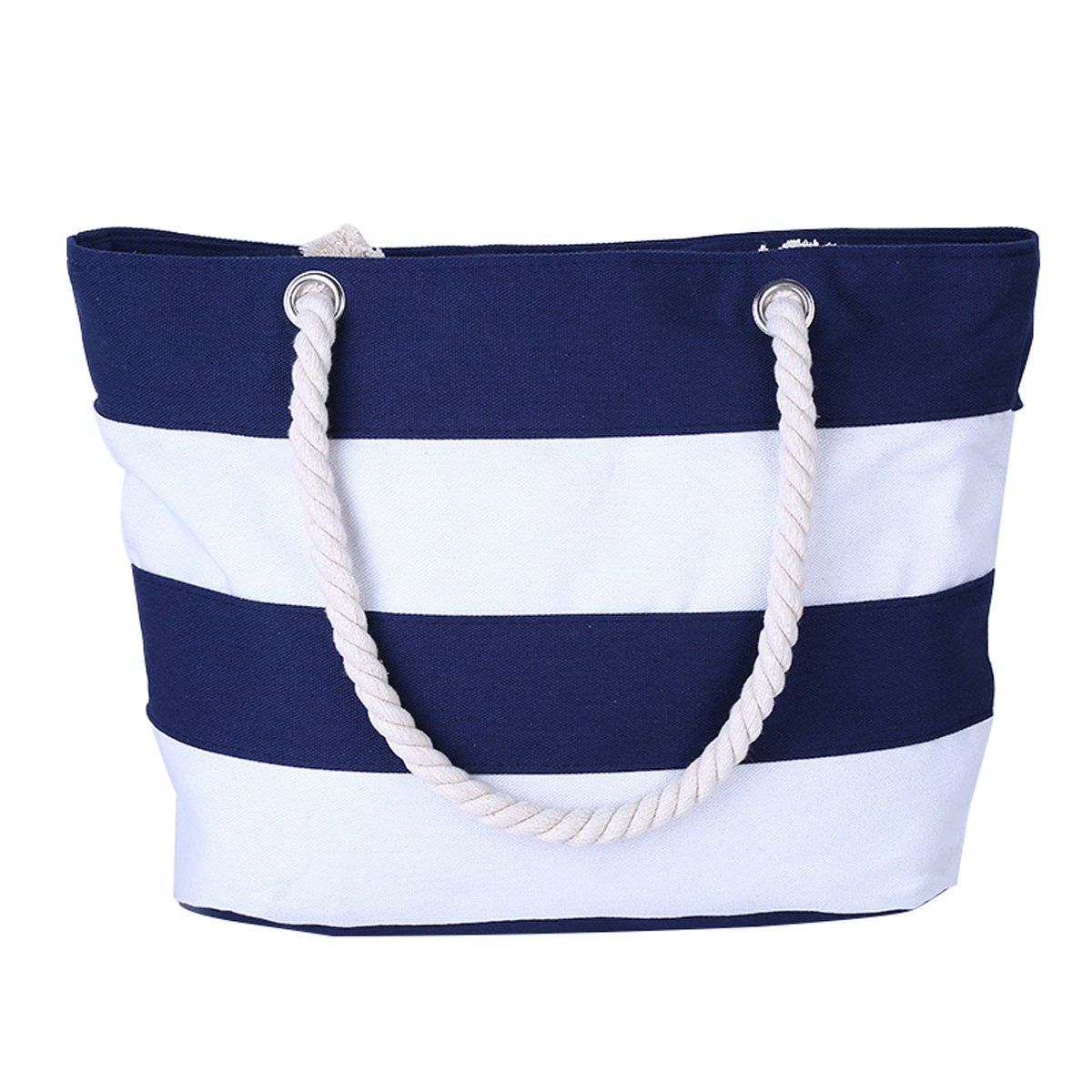 Nevenka Canvas Tote Bag with Zipper - Stylish Beach Bag, Top Handle Handbag & Shoulder Bag for Women | Perfect for Shopping, Travel & Daily Use