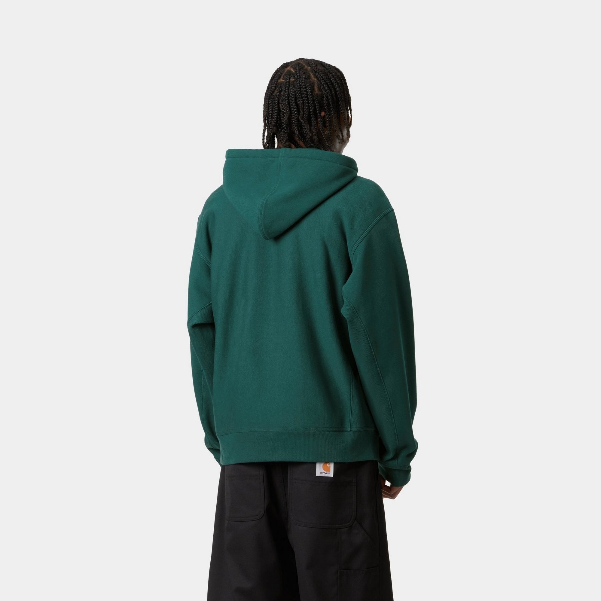 American Script Hooded Sweatshirt | Malachite Green | Cozy Pullover for Casual Wear & Street Style