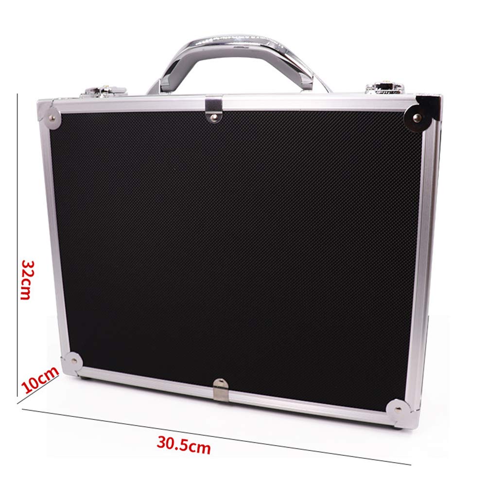 Large-Capacity Aluminum Storage Box - Portable & Durable Organizer for Home, Office, Camping & Travel (Black)