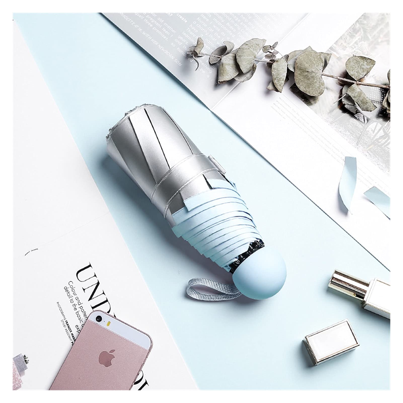 YINGHUA Compact UV Sun Umbrella - Windproof & Portable for Travel, Outdoor