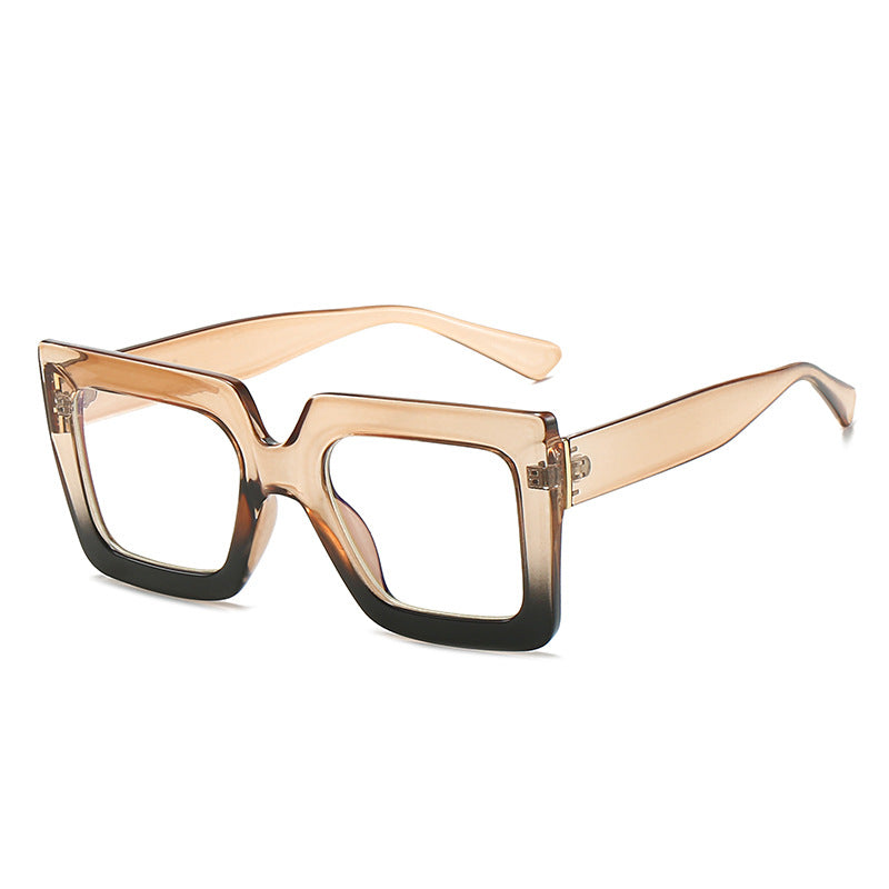 Stylish Oversized Square Frame Glasses for Women & Men - Trendy Retro Eyewear for Reading, Driving & Fashion Accessories