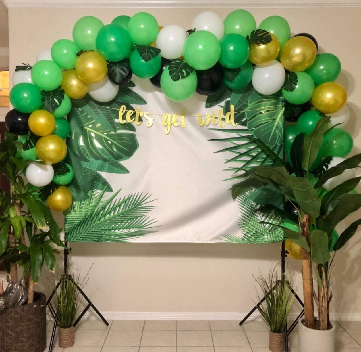 112PCS Jungle Safari Party Balloon Decorations Kit - Animal Print Balloons, 16ft Balloon Arch for Baby Shower, Kids Birthday Party, Zoo Theme Party Supplies | Perfect for Jungle Themed Birthday Decorations, Baby Showers, Gender Reveals & Safari Adventure Parties