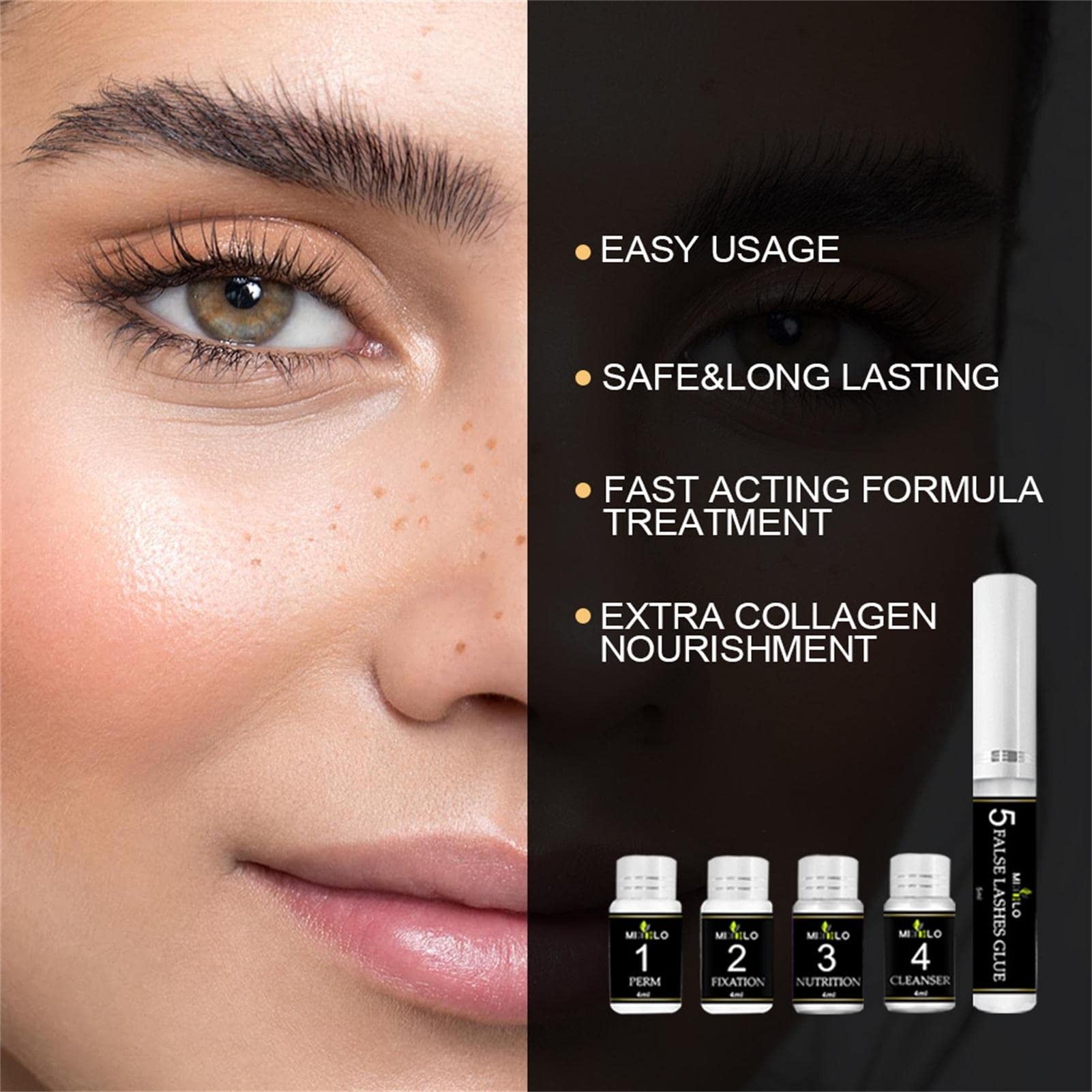 Tuli Brow Lash Lift Kit - Professional DIY Eyebrow & Eyelash Lamination Kit for Home Use, Long-Lasting 8 Week Perm & Tinting Solution for Fuller Brows - Perfect for Salon-Quality Results at Home or Professional Use